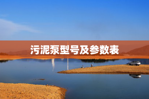 污泥泵型號及參數(shù)表