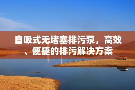 自吸式無堵塞排污泵，高效、便捷的排污解決方案