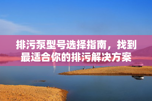 排污泵型號選擇指南<div   id=