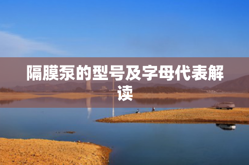 隔膜泵的型號及字母代表解讀