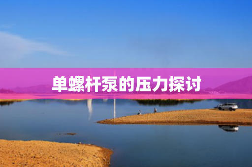 單螺桿泵的壓力探討
