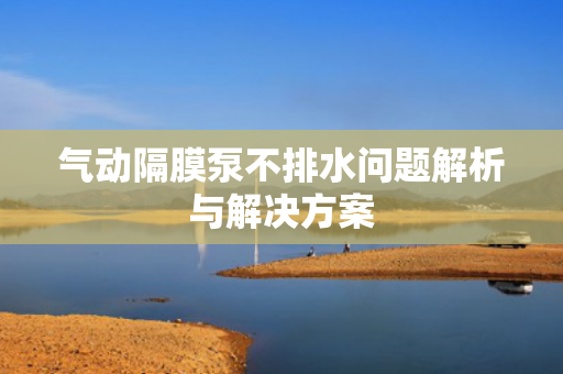 氣動隔膜泵不排水問題解析與解決方案