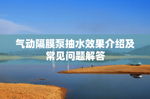 氣動隔膜泵抽水效果介紹及常見問題解答